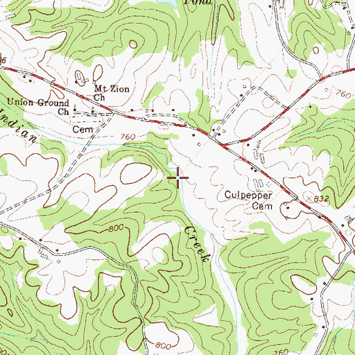 Topographic Map of Cagle Lake, GA