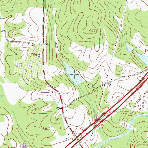Topographic Map of Harden Lake, GA