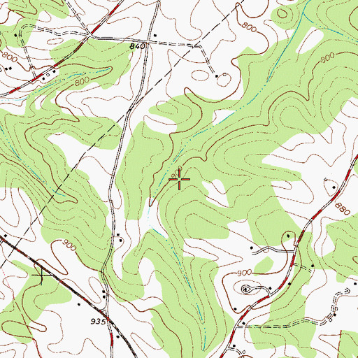 Topographic Map of Sanders Lake Dam, GA