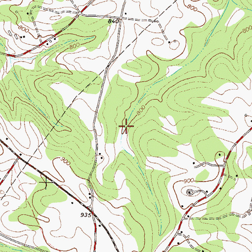 Topographic Map of Sanders Lake, GA