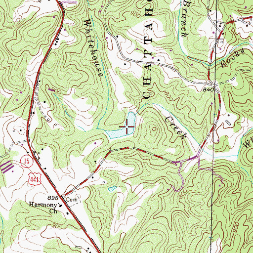 Topographic Map of Wise Lake, GA