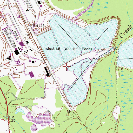 Topographic Map of Wastewater Treatment Pond Number One, GA