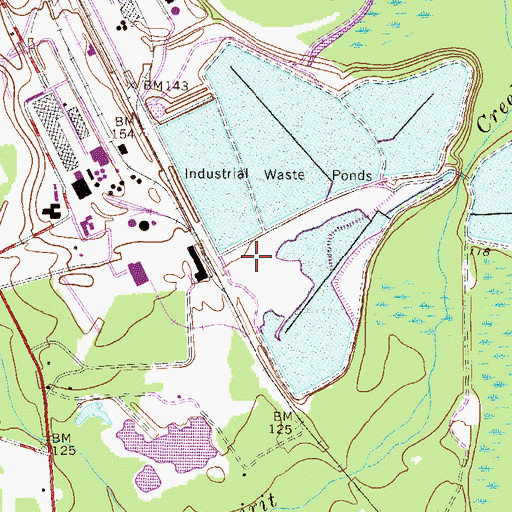 Topographic Map of Wastewater Treatment Pond Dam Number One A, GA