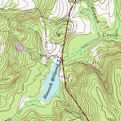 Topographic Map of Hancock Millpond Dam, GA