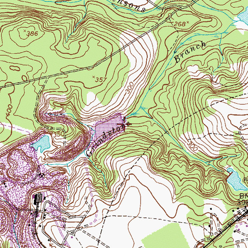 Topographic Map of Babcock Wilcox Lake Dam, GA