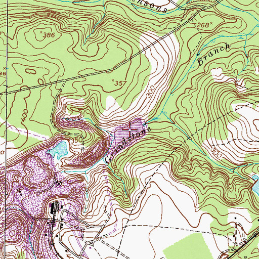 Topographic Map of Babcock Wilcox Lake, GA