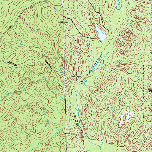 Topographic Map of McDaniel Lake, GA