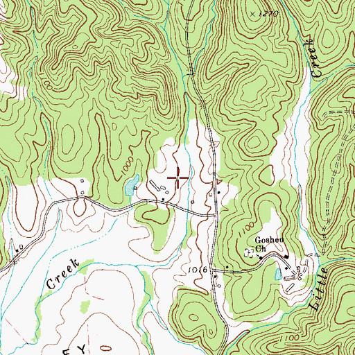 Topographic Map of Sallacoa Creek Watershed Dam Number 95, GA