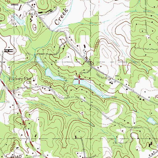 Topographic Map of Sellers Lake Dam, GA