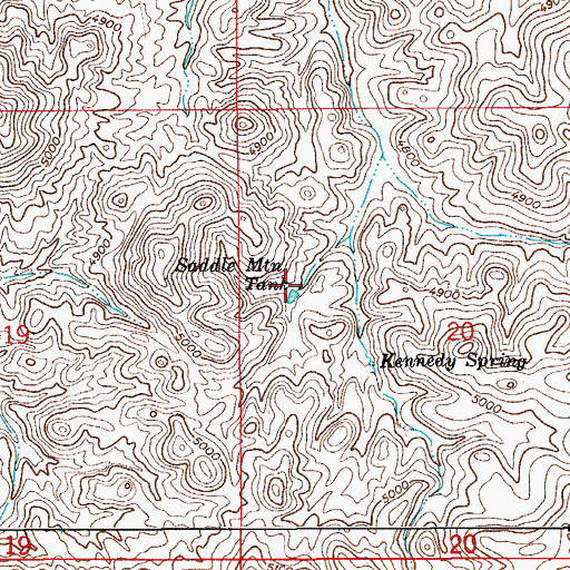 Topographic Map of Saddle Mountain Tank, AZ
