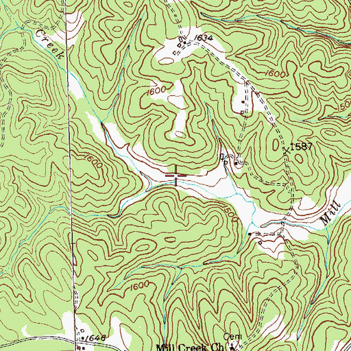 Topographic Map of Etowah Number 25 Lake Dam, GA