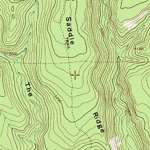 Topographic Map of Saddle Ridge, AZ