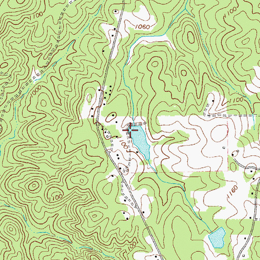 Topographic Map of Clay Lake Dam, GA