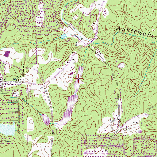 Topographic Map of Austin North Lake, GA