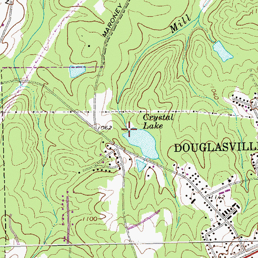 Topographic Map of Crystal Lake Dam, GA