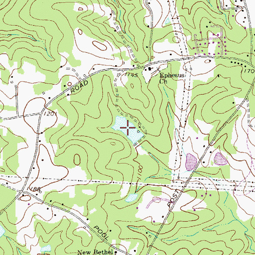 Topographic Map of Noland Lake, GA