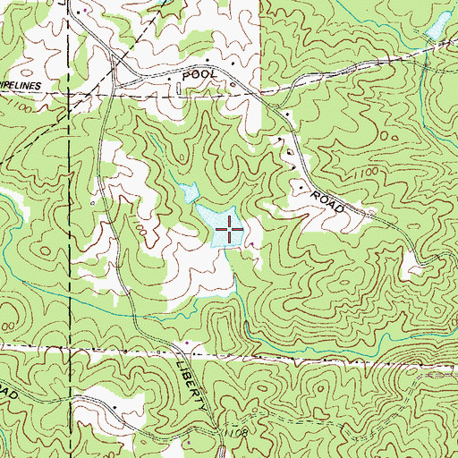 Topographic Map of Hudson Lake Dam, GA