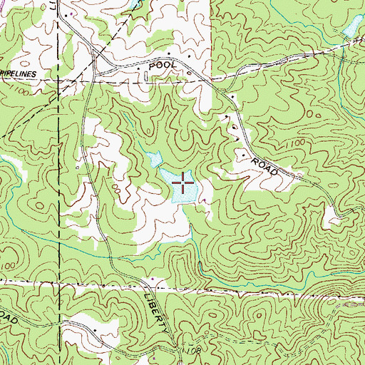 Topographic Map of Hudson Lake, GA