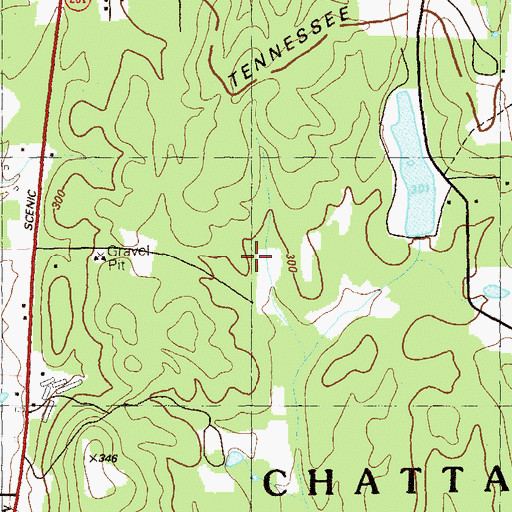 Topographic Map of Smith Green West Lake, GA