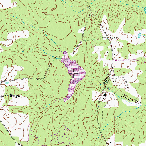 Topographic Map of Fullilove Lake, GA