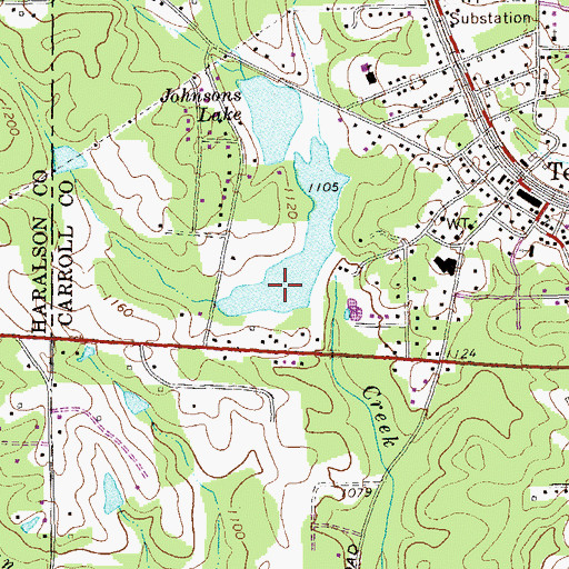 Topographic Map of Easterwood Lake, GA