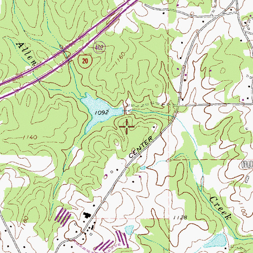 Topographic Map of Little Tallapoosa Structure 34 Dam, GA
