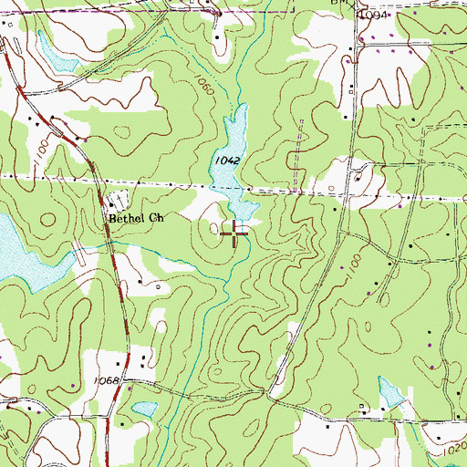 Topographic Map of Little Tallapoosa Structure 15 Dam, GA