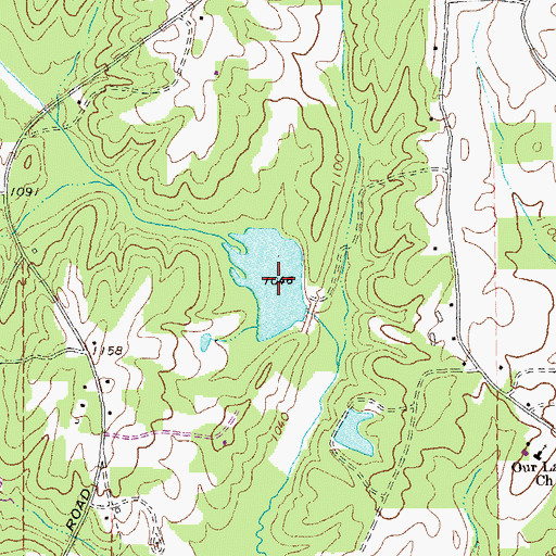 Topographic Map of Spence Lake, GA