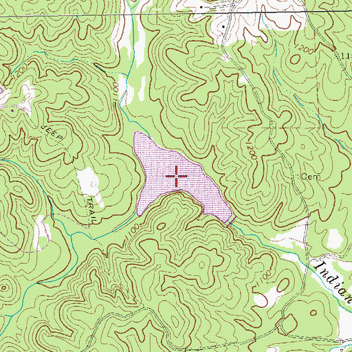 Topographic Map of Teague Lake, GA