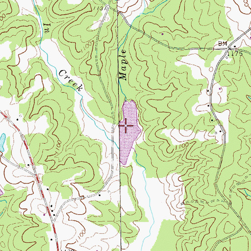 Topographic Map of Moon Lake, GA