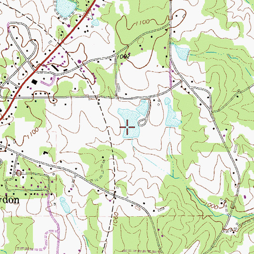 Topographic Map of Inman Dam, GA