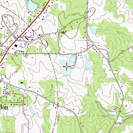 Topographic Map of Inman Lake, GA