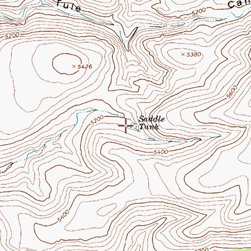 Topographic Map of Saddle Tank, AZ