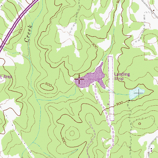 Topographic Map of Odom Lake Dam, GA