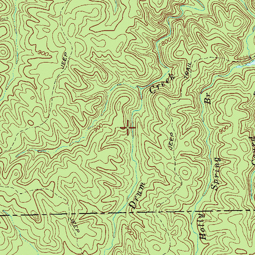 Topographic Map of Dellinger Lake Dam, GA