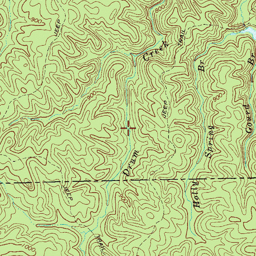 Topographic Map of Dellinger Lake, GA
