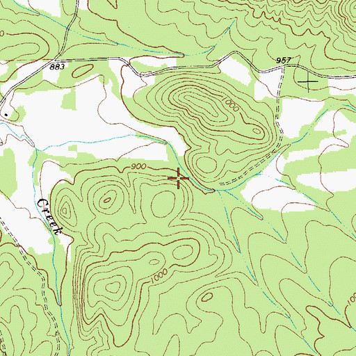 Topographic Map of Pine Log Tributary Structure Number 25 Dam, GA