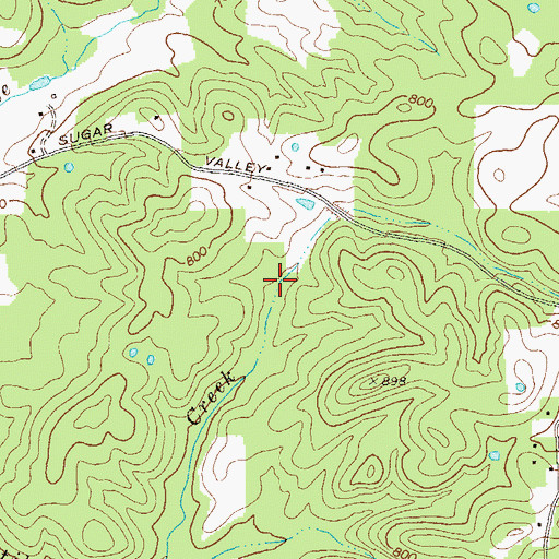 Topographic Map of Tidwell Lake Dam, GA
