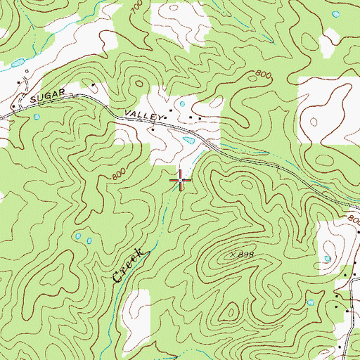 Topographic Map of Tidwell Lake, GA