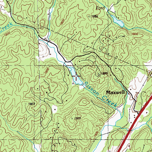 Topographic Map of Sisson Lake, GA