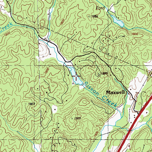 Topographic Map of Sisson Lake, GA