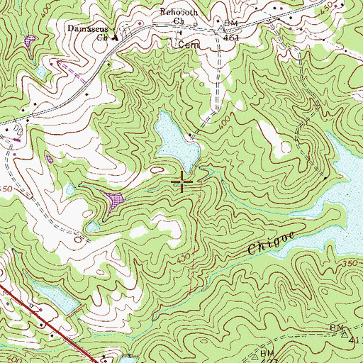 Topographic Map of Eubank Lake Dam, GA