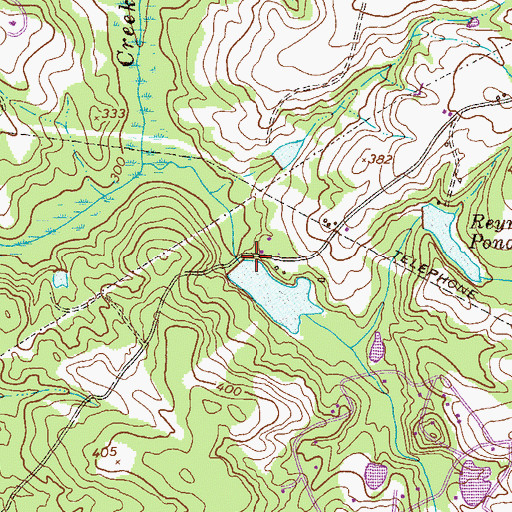 Topographic Map of Wells Lake Dam, GA