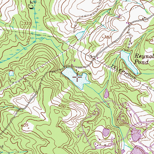 Topographic Map of Wells Lake, GA