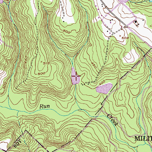 Topographic Map of Hill Lake, GA