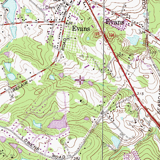 Topographic Map of Idlewylde Lake Dam, GA