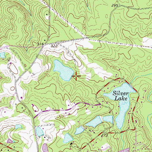 Topographic Map of Mount Olive Lake Dam, GA