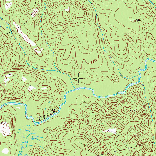 Topographic Map of Lower Pollards Lake, GA