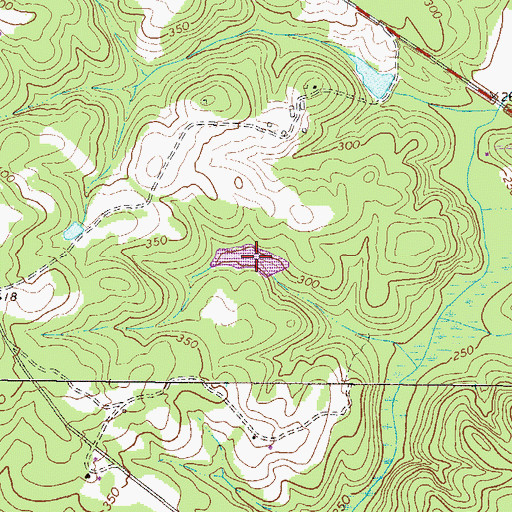 Topographic Map of Bolgla Lake, GA