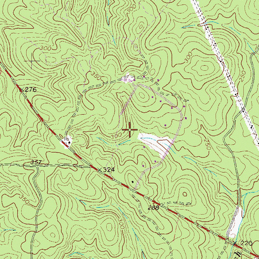 Topographic Map of Columbia Land Corporation Lake Dam, GA